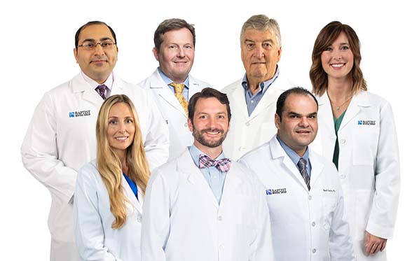 Image of eight oncology providers in a group picture.